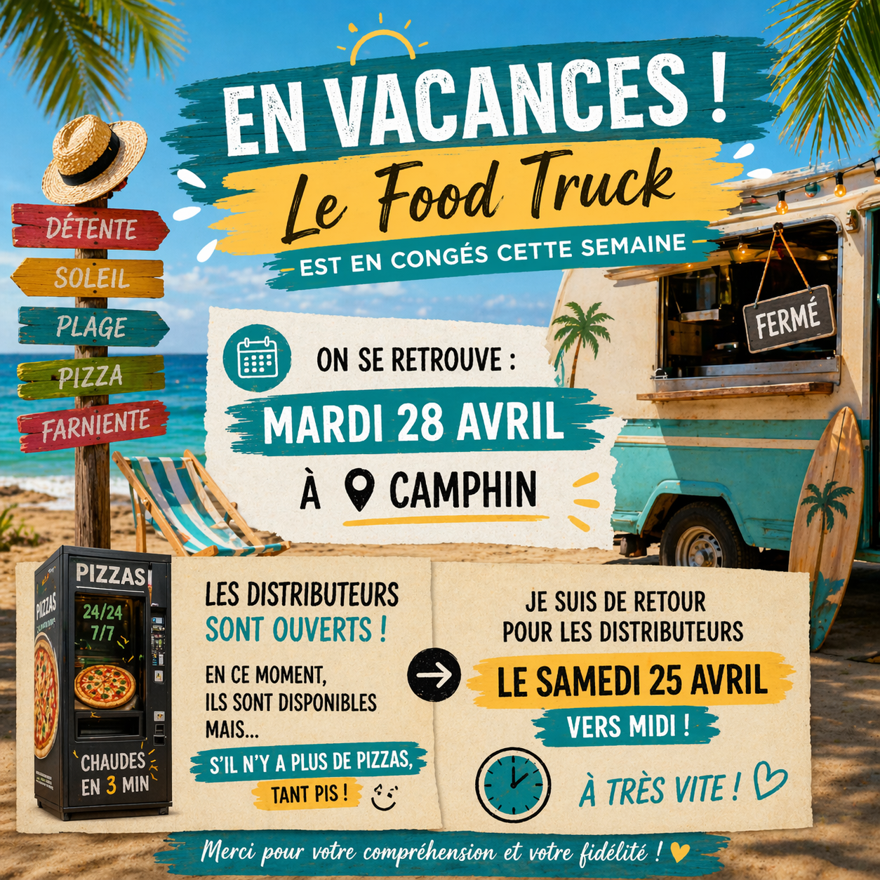 PIZZ'Express en congés